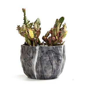 SE SUN-E Sun-E Modern Style Marbling Ceramic Flower Pot Succulent/Cactus Planter Pots Container Bonsai Planters with Hole 3.35 Inch Gift Idea(4 in Set) Plants Not Included