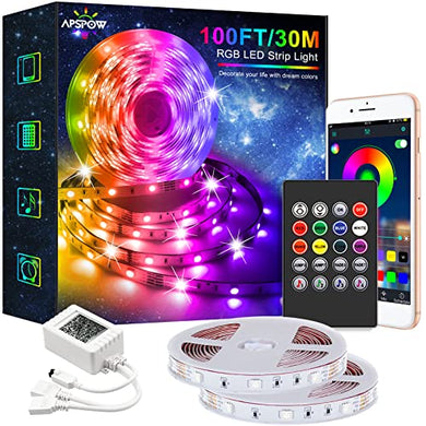 LED Strip Lights - 100FT Led Light Strips, Music Sync Color Changing Led Strip Lights, Bluetooth Led Strip Lights with Remote, 5050 LED Strip Lights for Bedroom,Home Pary and Decoration (100FT)