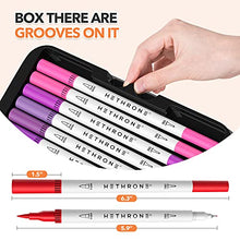 120 Colors Dual Tip Brush Pens, Fine Tip Brush Markers for Adult Coloring Books Drawing Lettering Calligraphy(120 Colors White)