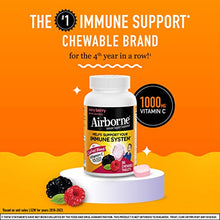 Airborne 1000mg Vitamin C Chewable Tablets with Zinc, Immune Support Supplement with Powerful Antioxidants Vitamins A C & E - 96 Chewable Tablets, Very Berry Flavor