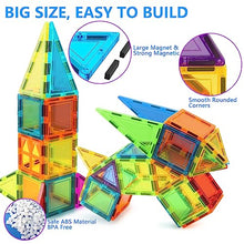 GEPER 32PCS Magnetic Tiles, Beginner Set Toddler Toys Girls & Boys, Magnetic Building Blocks Toys for 3+ Year Old, Ideal Gift STEM Toys, Montessori Learning Sensory Magnet Tiles for Kids 3-4 Birthday