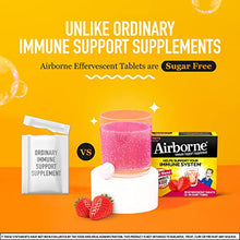 Airborne 1000mg Vitamin C with Zinc, SUGAR FREE Effervescent Tablets, Immune Support Supplement with Powerful Antioxidants Vitamins A C & E - 30 Fizzy Drink Tablets, Very Berry Flavor