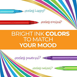 BIC Color Cues Pen Set (WMSUA60-AST), 60-Count Pack, Assorted Colors, Fun Color Pens for School Supplies, Includes Cristal Xtra Smooth Ballpoint Pens