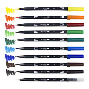 10 Dual Brush Pens