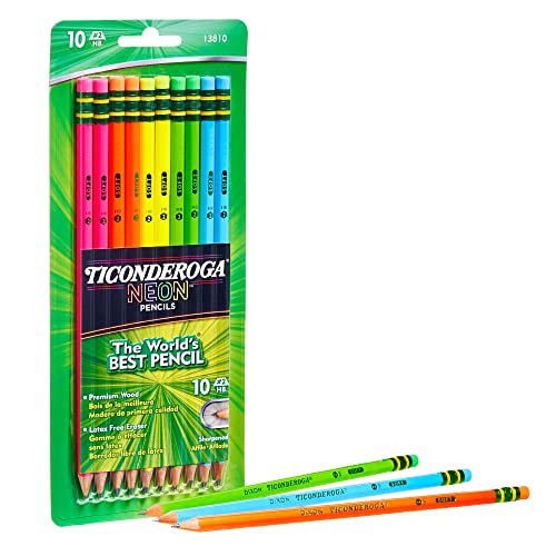 Dixon® Neon Colored Pencils, Assorted, Pack Of 10