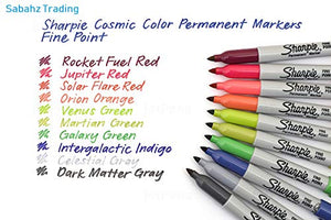 Sharpie Permanent Markers, Fine Point, Cosmic Color, Limited Edition, 12 Count