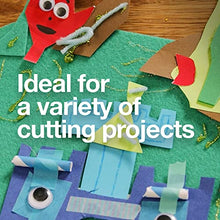 Fiskars Kids Scissors, Scissors for School, Pointed Tip Scissors, 5 Inch, Softgrip, 5 Inch, 3 Pack (Blue and Red Lighting)
