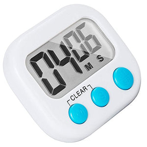 6 Pack Small Digital Kitchen Timer Magnetic Back and ON/Off Switch,Minute Second Count Up Countdown