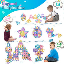 56PCS Magnetic Blocks, STEM Magnet Toys for 3 4 5 6 7 8 Year Old Boys and Girls, Magnetic Building Tiles for Kids Age 3-5 4-8, Learning Educational Sensory Toys Gifts, Preschool Classroom Must Haves