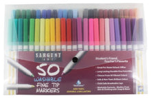 Sargent Art 50 Count Fine Tip Washable Markers Pack, Assorted Colors, Child Safe Breathable Caps, Non-Toxic
