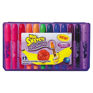Scented Crayons, Gel, Assorted, 12/pack by Mr. Sketch