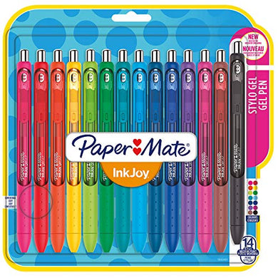 Paper Mate InkJoy Gel Pens | Medium Point (0.7mm) | Assorted Colours | 14 Count