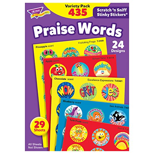 Trend T6490 Stinky Stickers Variety Pack, Praise Words, 435/pack