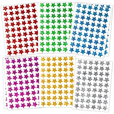 1620 Pack, 6 Colors, Holographic Small Star Stickers for Kids Reward, Behavior Chart, School Classroom Student Teacher Supplies, 0.6