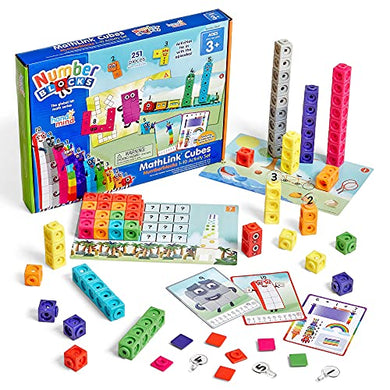 hand2mind MathLink Cubes Numberblocks 1-10 Activity Set, 30 Activities Linked to TV Episodes, Math Cubes, Counting Toys, Base Ten Blocks, Montessori Math, Counters for Kids Math, Kindergarten Toys