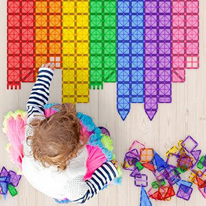 Magnetic Tiles Kids Games Toys for 3+ Year Old Boy and Girl Birthday Gifts, Magnet Blocks Building STEM Preschool Sensory Learning Montessori Autism Toys for Toddlers Kids Ages 3-5, 5-7, 4-8, 8-12