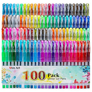 100 Glitter Gel Pens