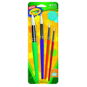 4 Round Paint Brushes