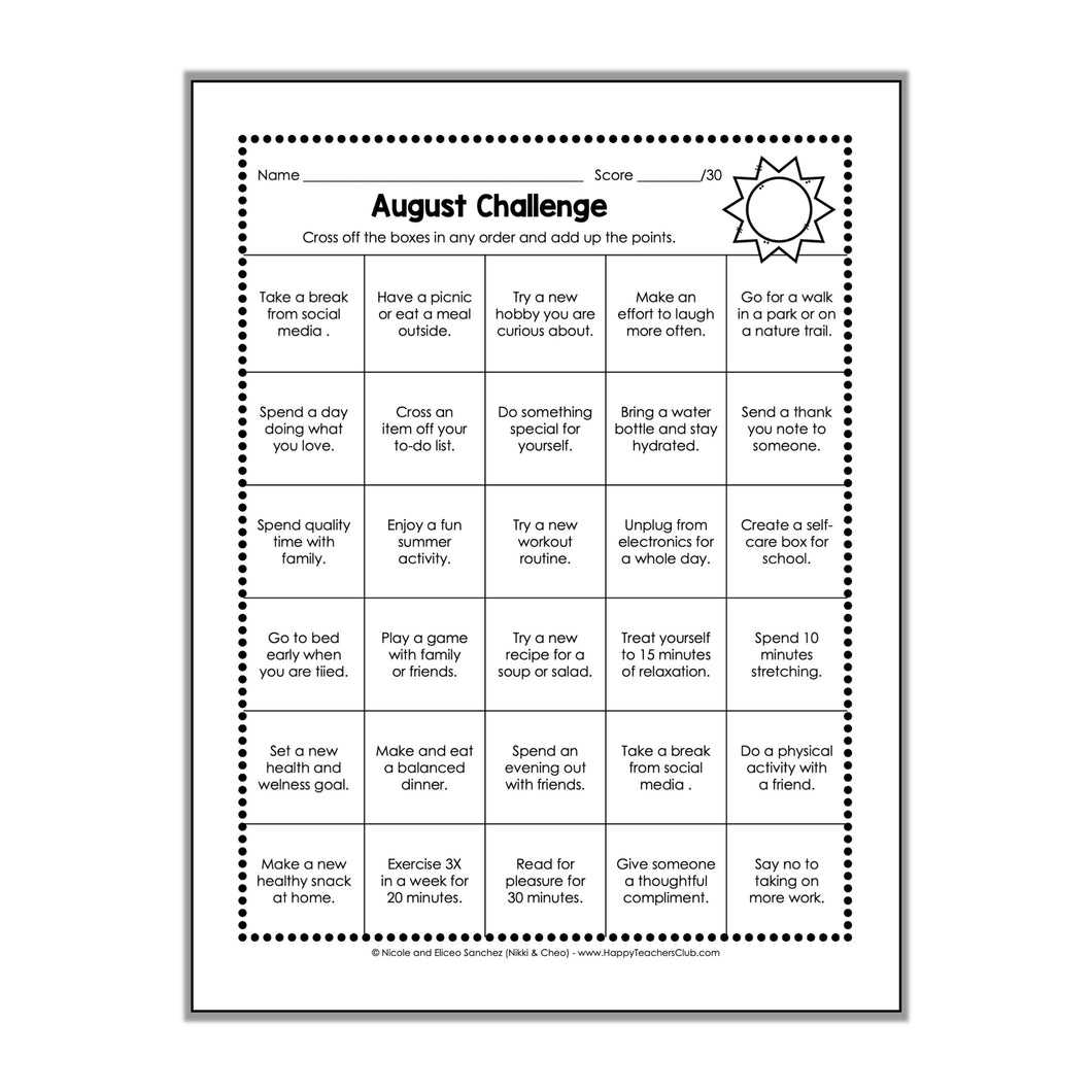 August 2022 Challenge